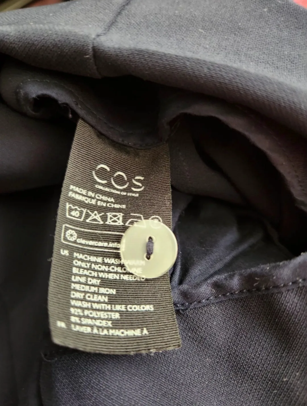 COS Belted Wide Leg High Waist Paperbag Trousers image indicator(3)