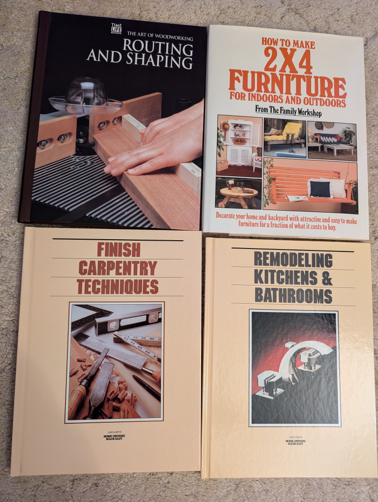Set of 4 Homeowner's Books: includes Routing & Shaping,