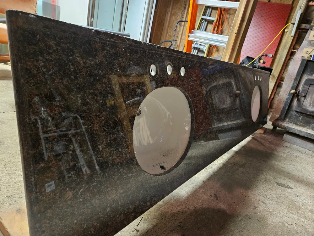 Cafe Royal - GRANITE VANITY - Double Sink- can cut for 2 singles thumbnail