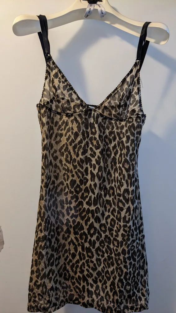 very rare 90's vintage d&g🐆leopard slip + matching freebies❣ image indicator(4)