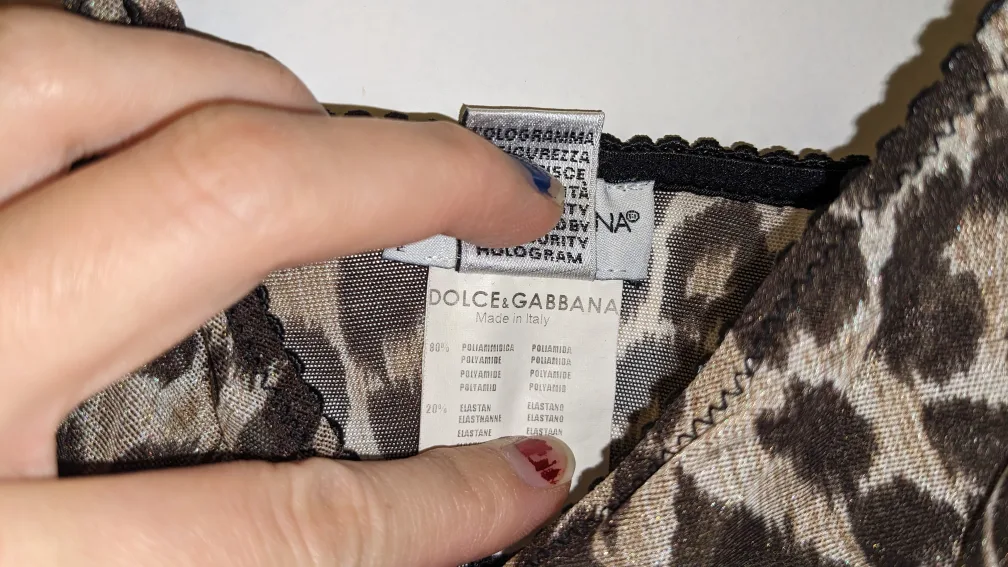 very rare 90's vintage d&g🐆leopard slip + matching freebies❣ image indicator(6)