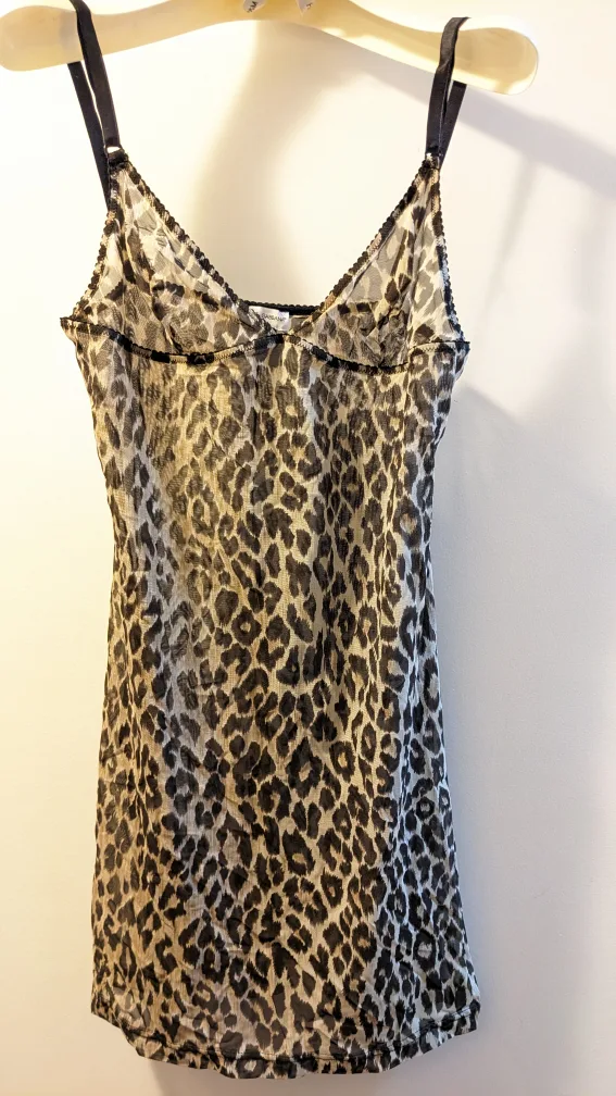 very rare 90's vintage d&g🐆leopard slip + matching freebies❣ image indicator(2)