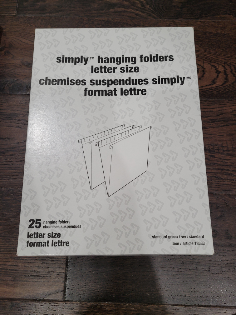 Simply Hanging Folders - Letter Size