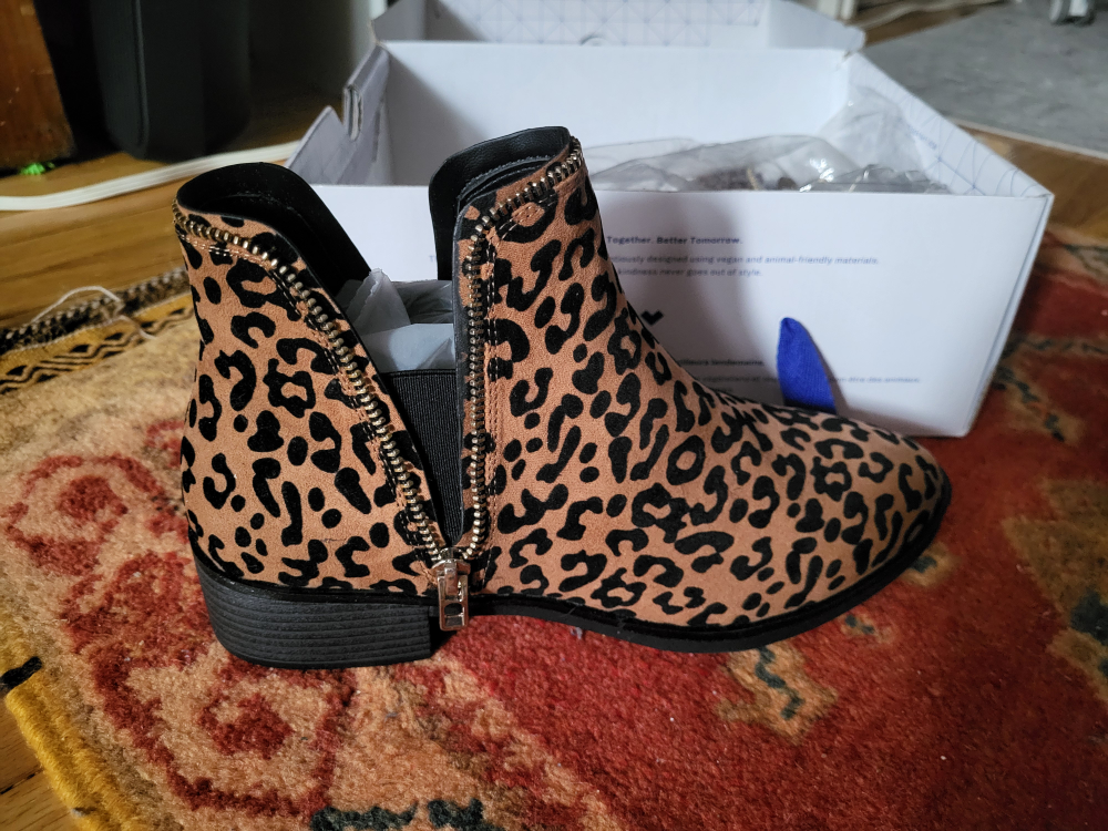 Vegan Leopard Print Call it Spring Ankle Boots