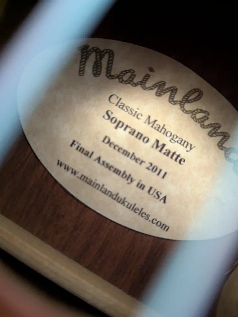 Mainland Soprano Ukulele in solid mahogany image indicator(3)