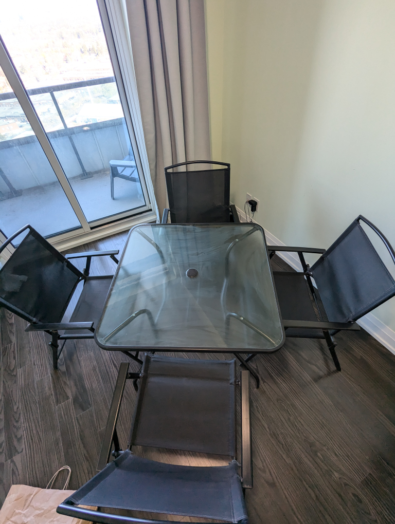 Glass Top Patio Table and Chairs - photo 2