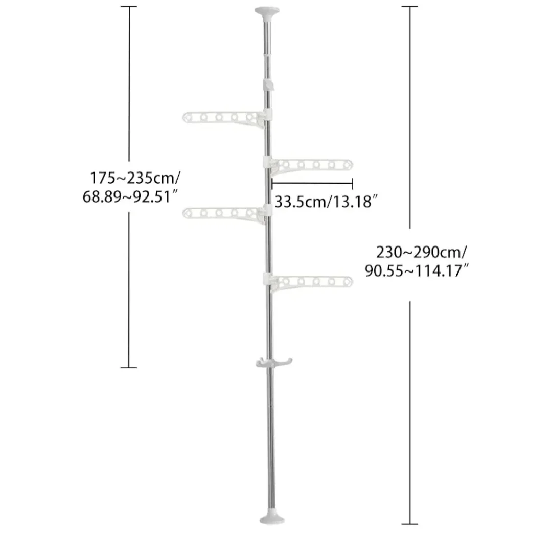 Telescoping Ceiling Mounted Clothes Drying Rack image indicator(5)