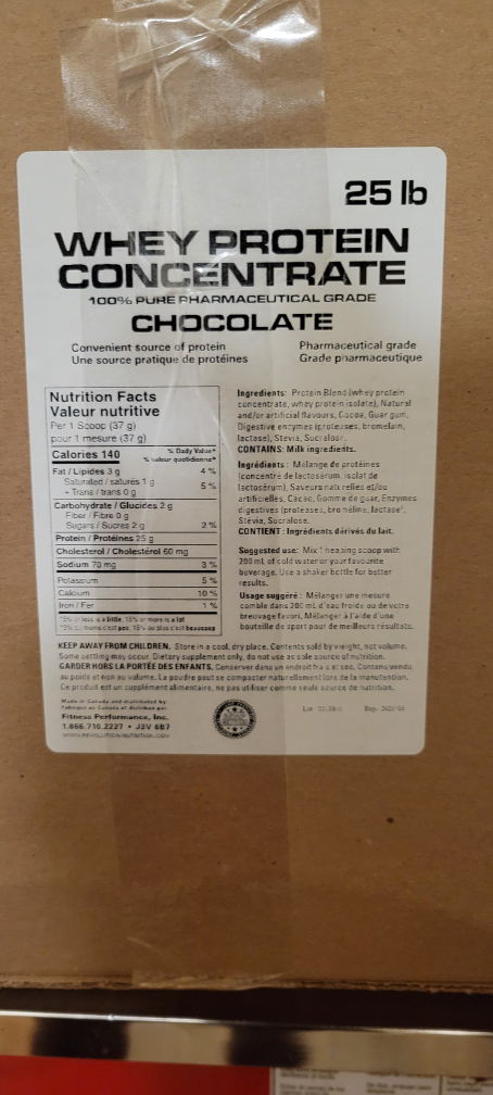 Revolution Nutrition Whey Protein 25lb Chocolate