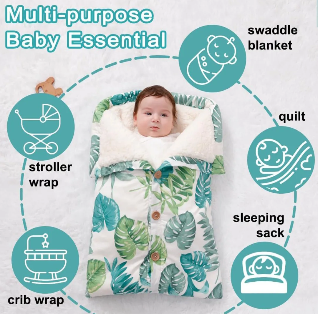 NEW!  Baby Swaddle Blanket, Soft Stroller Sleeping Sack image indicator(5)