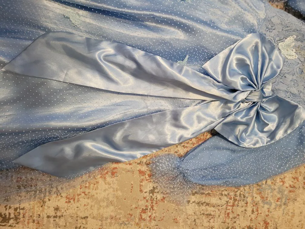 HANDMADE Blue Formal Gown Graduation or Prom image indicator(4)