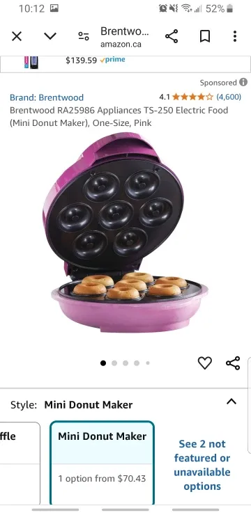 New Brentwood Mini Donut Maker image indicator(10)