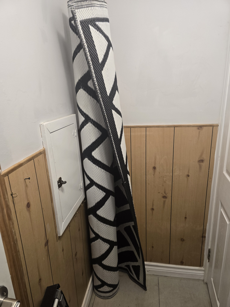 Black and White outdoor large costco Rug