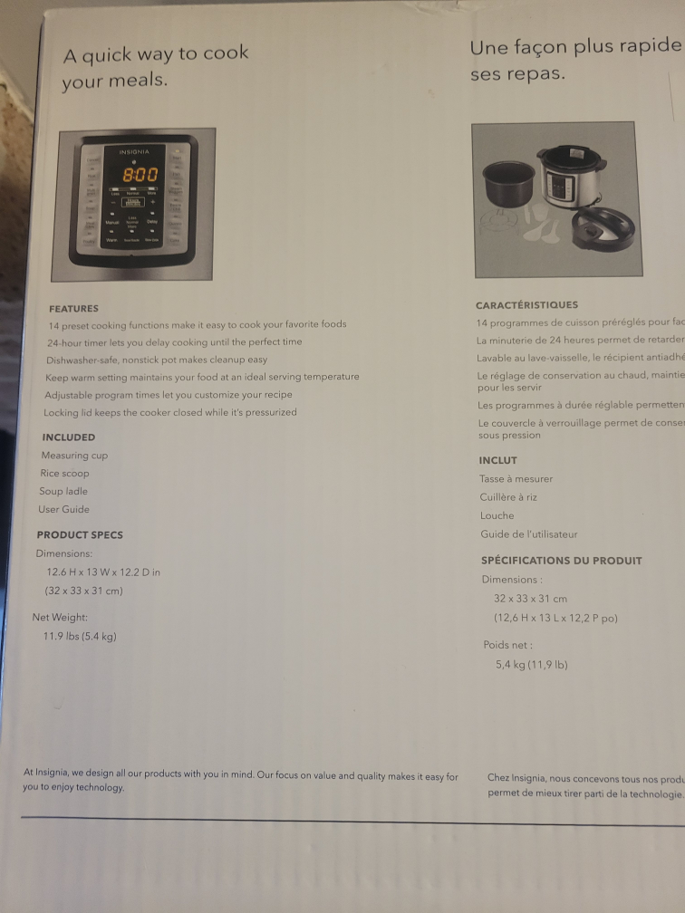 Insignia 6 Qt Multi-Function Pressure Cooker - photo 2