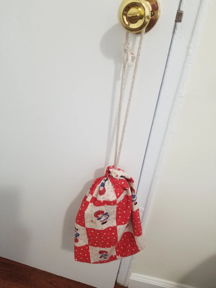 Vintage Raggedy Ann Drawstring Bag, homemade - photo 2