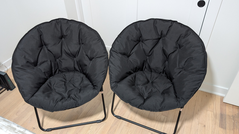 Set of 2 Black Folding Chairs