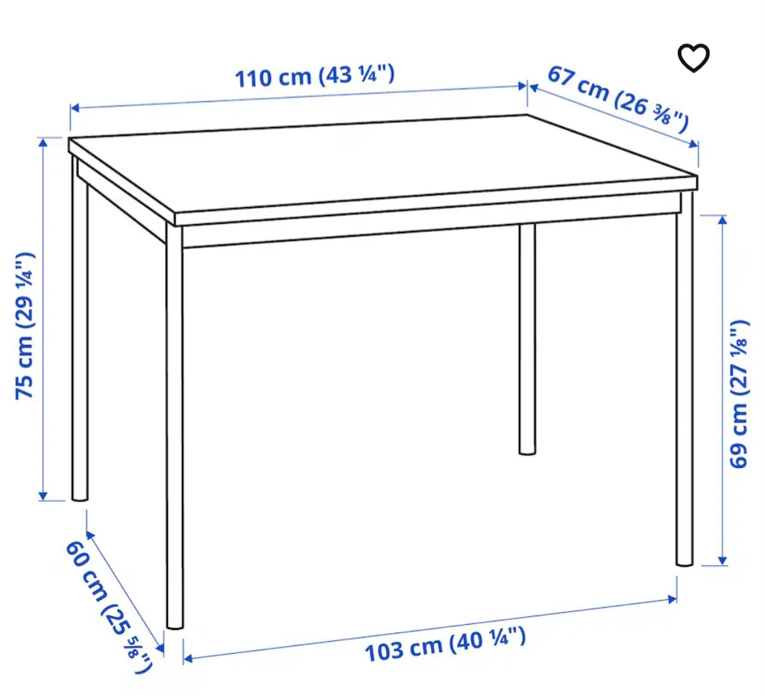 moving sale 2 piece of Black Metal Table ikea - photo 2