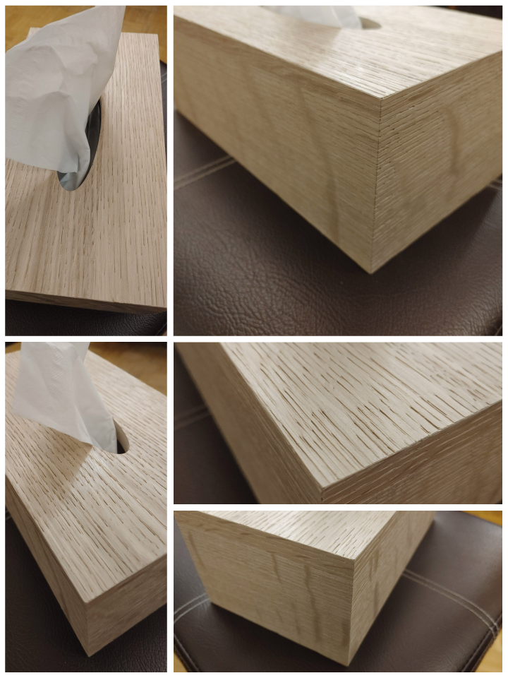 Wooden Tissue Box Cover - Oak