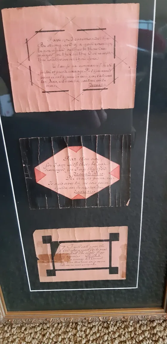 Framed Antique Handwritten Notes image indicator(2)