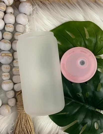 Frosted Tumblers with Lids and Straws - Set of 6 thumbnail