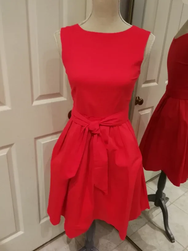 Red sleeveless dress thumbnail