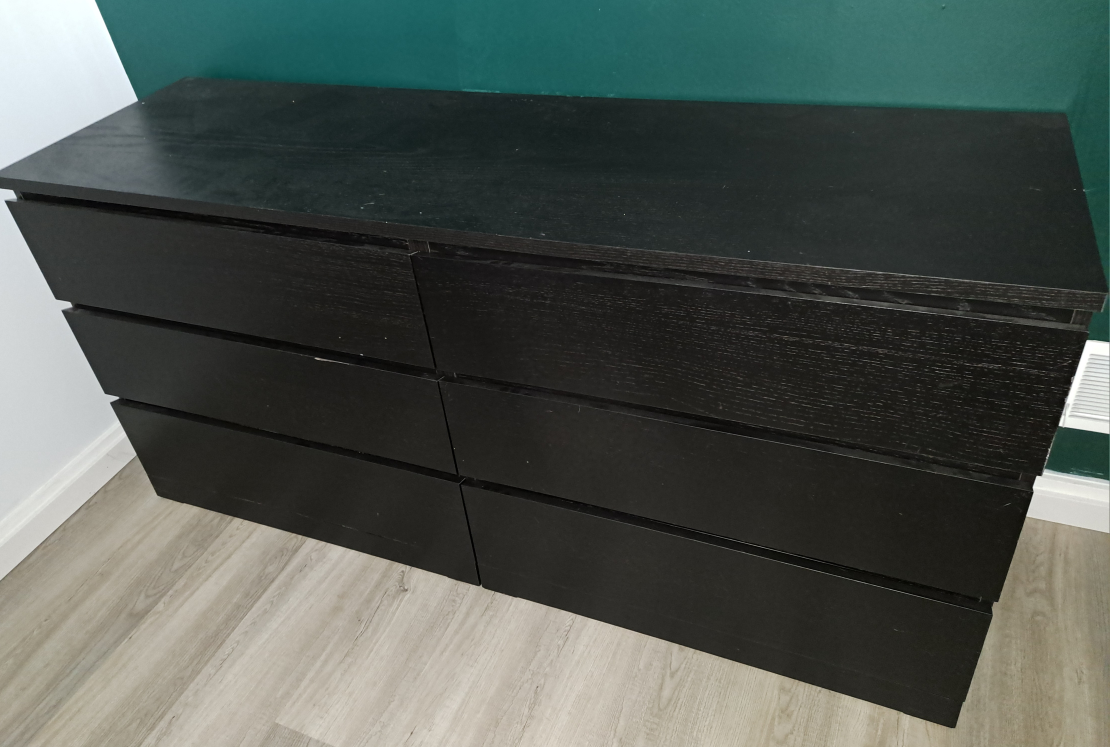 Black IKEA Malm Dresser