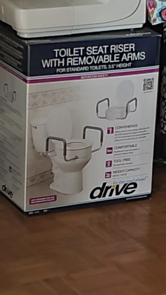Toilet Seat Riser with Removable Arms thumbnail