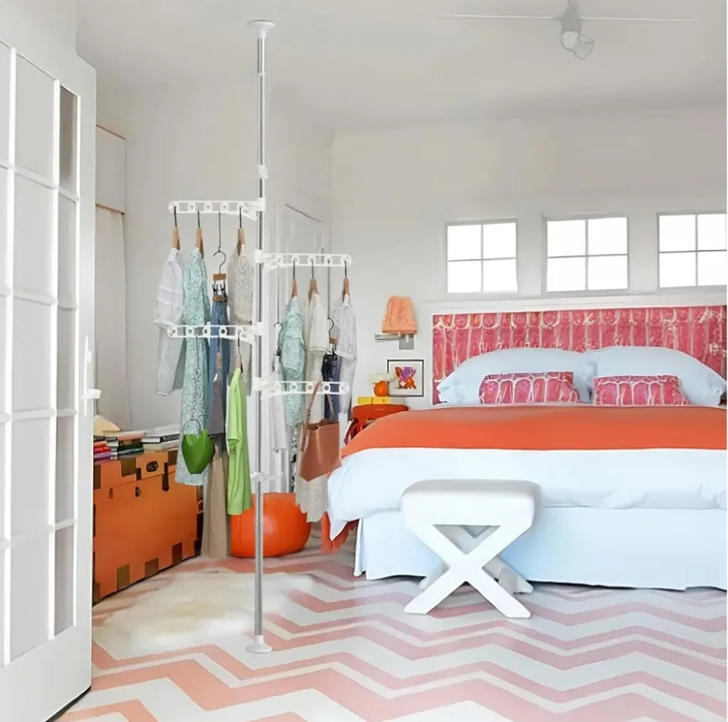 Telescoping Ceiling Mounted Clothes Drying Rack image indicator(2)