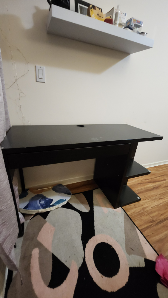 Black Computer Desk with storage - photo 3