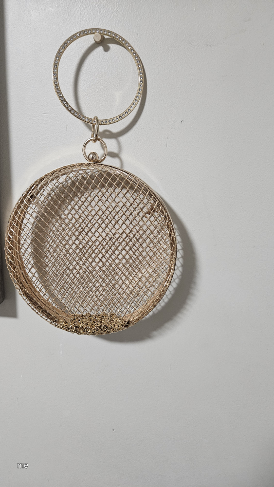 Gold Mesh Clutch