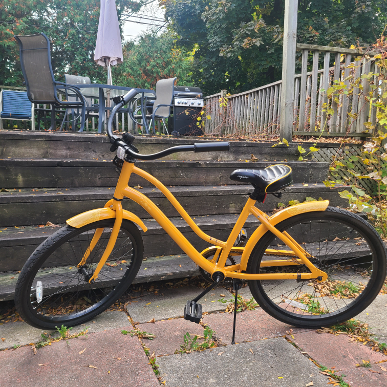 Yellow Beach Cruiser Bike