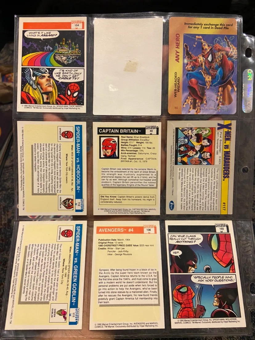 Marvel and 2 transformers vintage retro Trading Cards image indicator(5)
