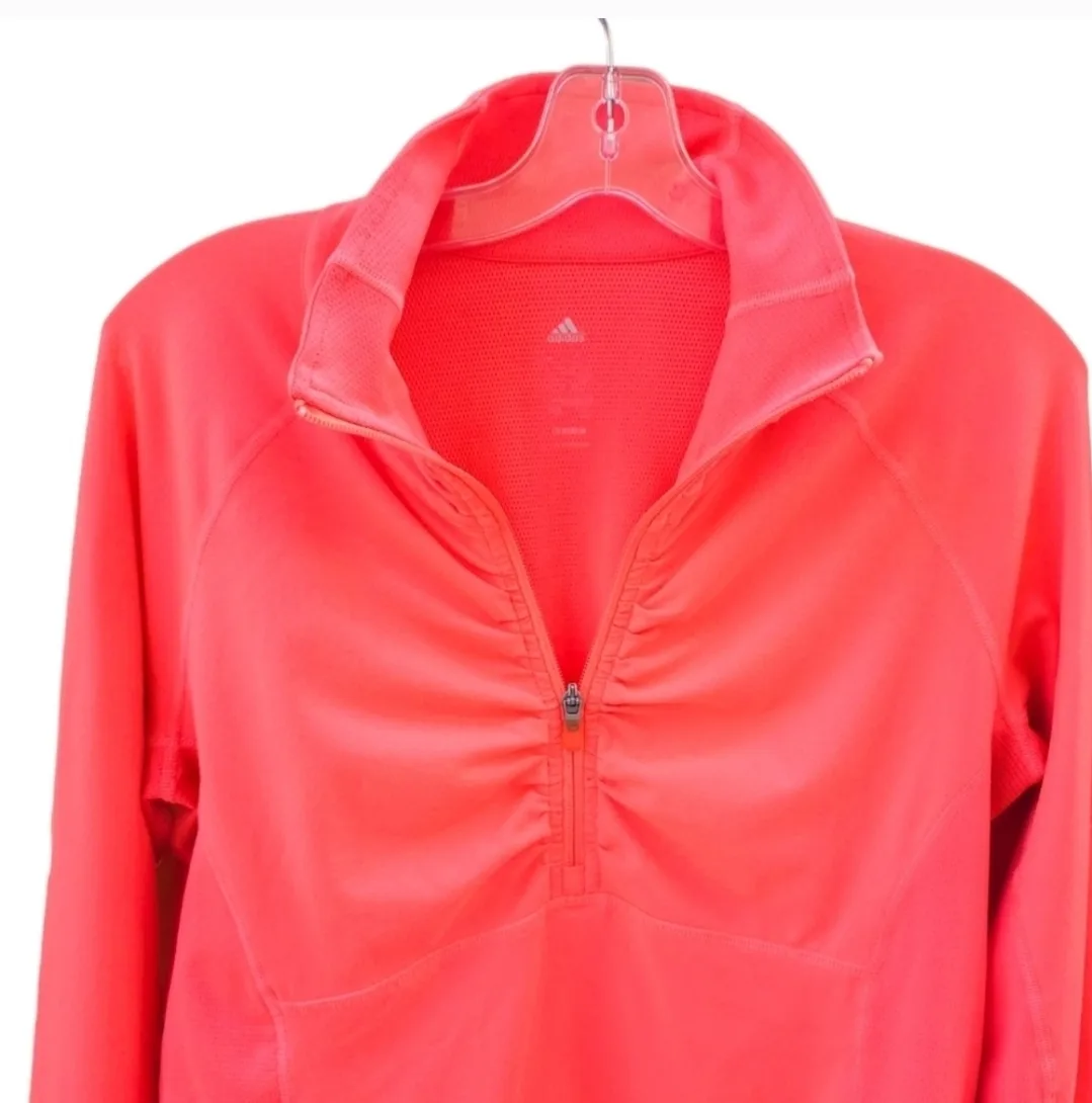 Adidas Neon Peach Half Zip Running Jacket image indicator(5)