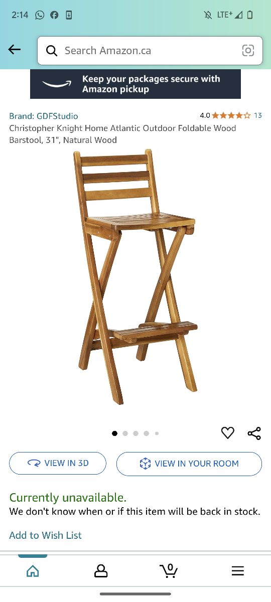 Folding Barstool x2 - photo 3