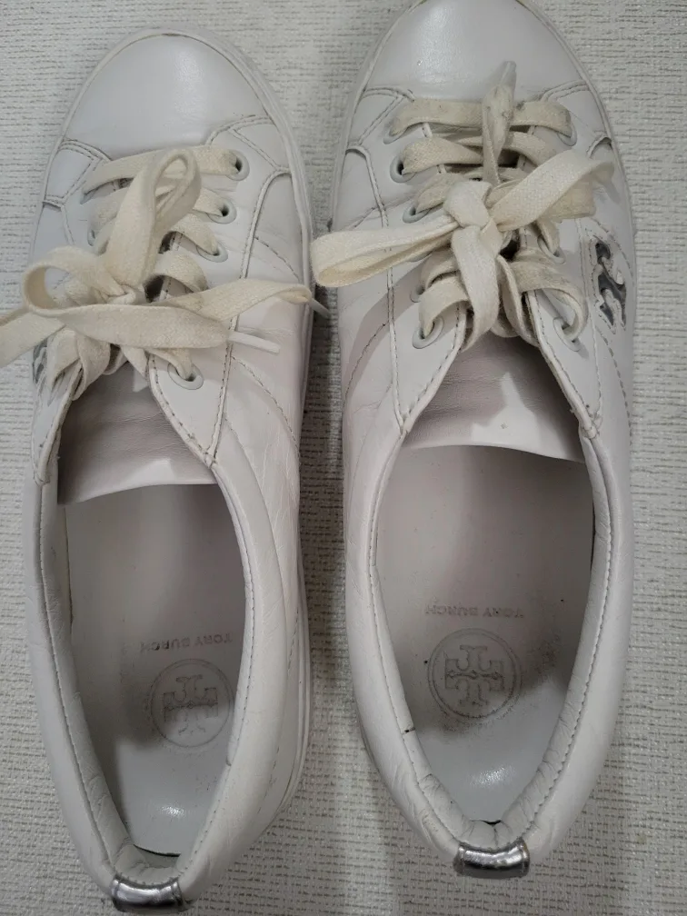 Tory Burch White Leather Sneakers image indicator(3)