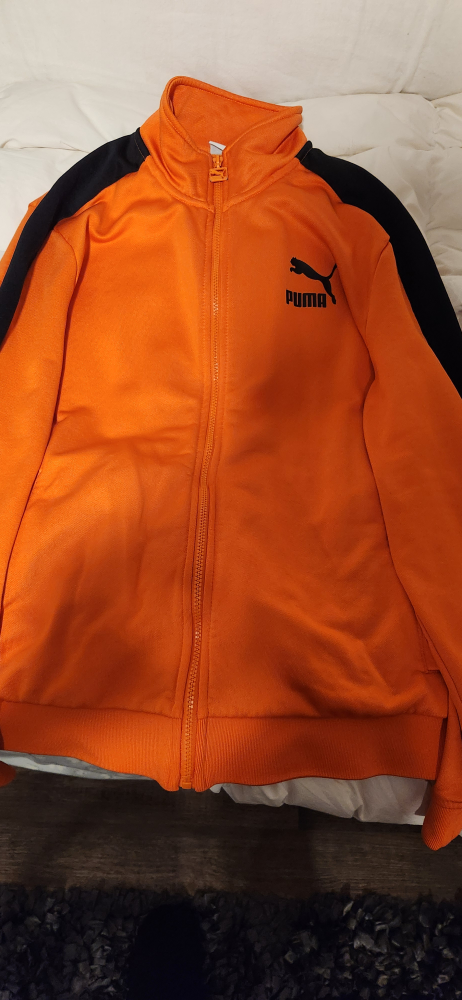 Men's Puma Tracksuit - Orange and Black - Size L - photo 3