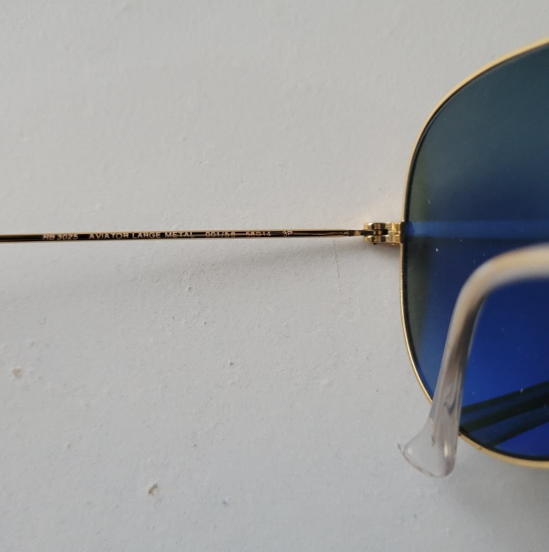 Ray-Ban Aviator Large Polarized Green/Gold Sunglasses - photo 5