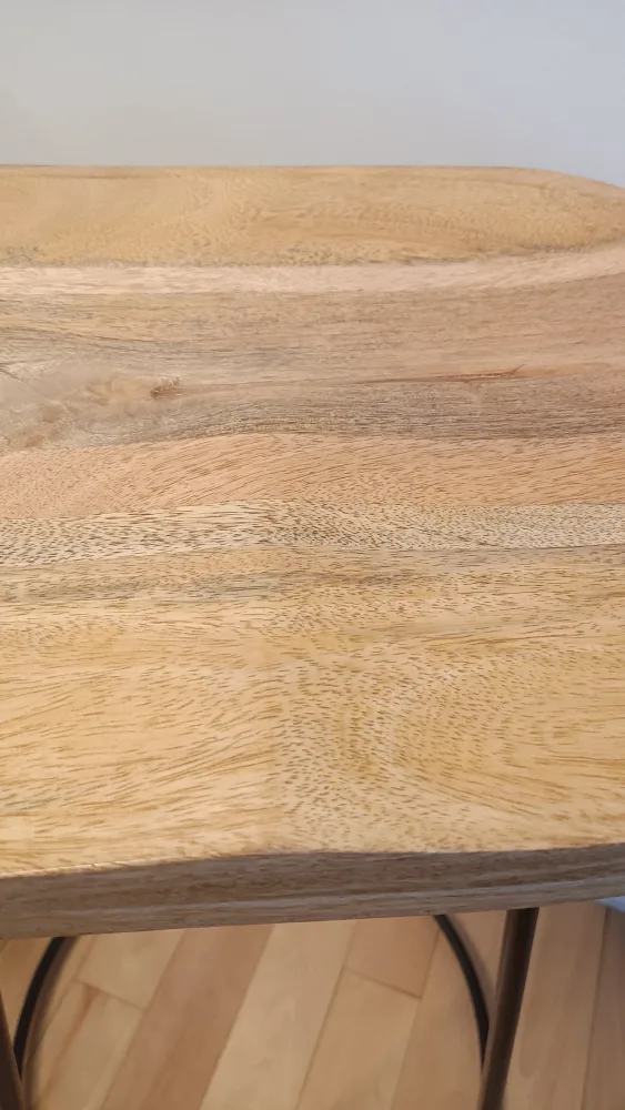 Two Wooden Bar Stool with Black Metal Frame image indicator(3)