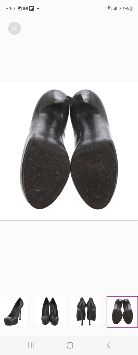 Yves Saint Laurent Patent Leather Platform Pumps - photo 5