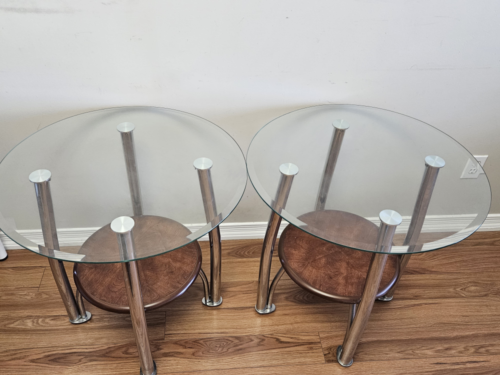 Glass Top Coffee Table Set with End Tables - photo 3