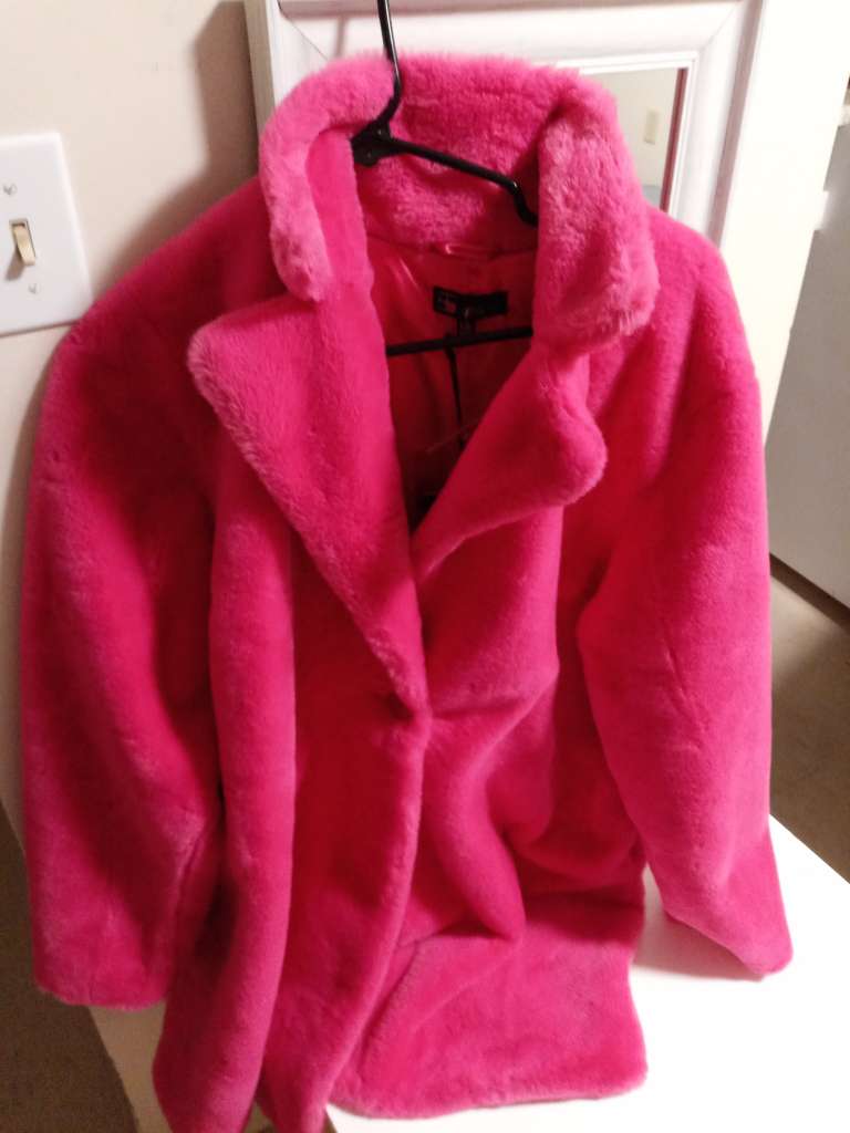 Hot Pink Faux fur coat - photo 2