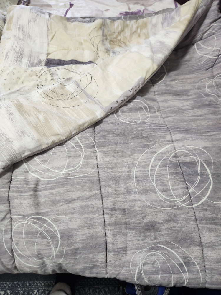 Double reversible bed spread, 2 shams & fitted sheet ,2 p/ cases - photo 4