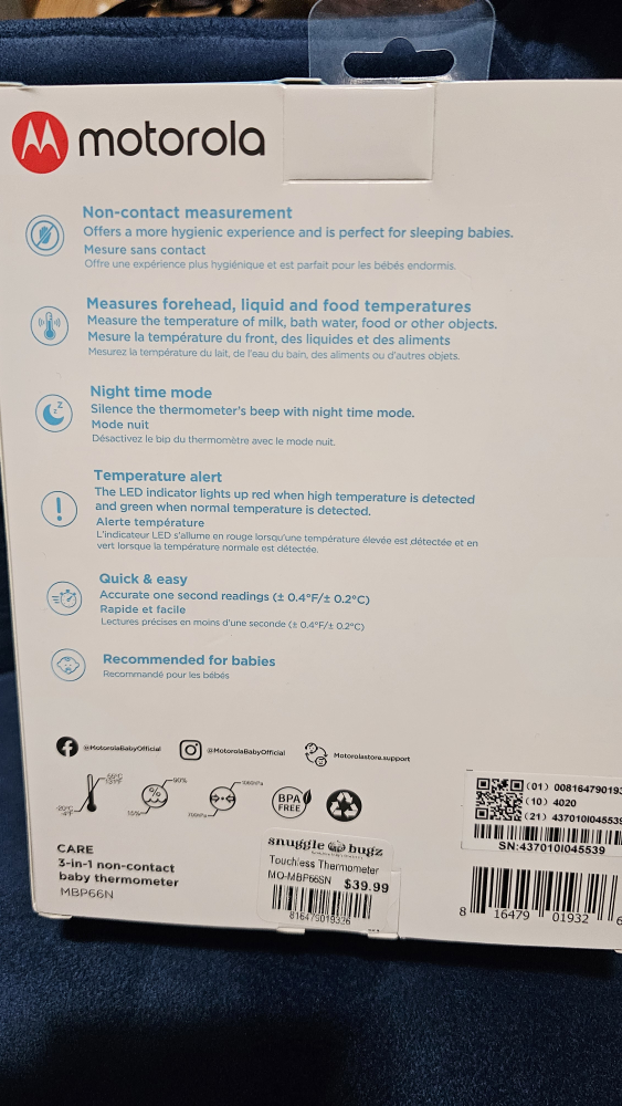 Motorola Care 3-in-1 Non-Contact Baby Thermometer - photo 5