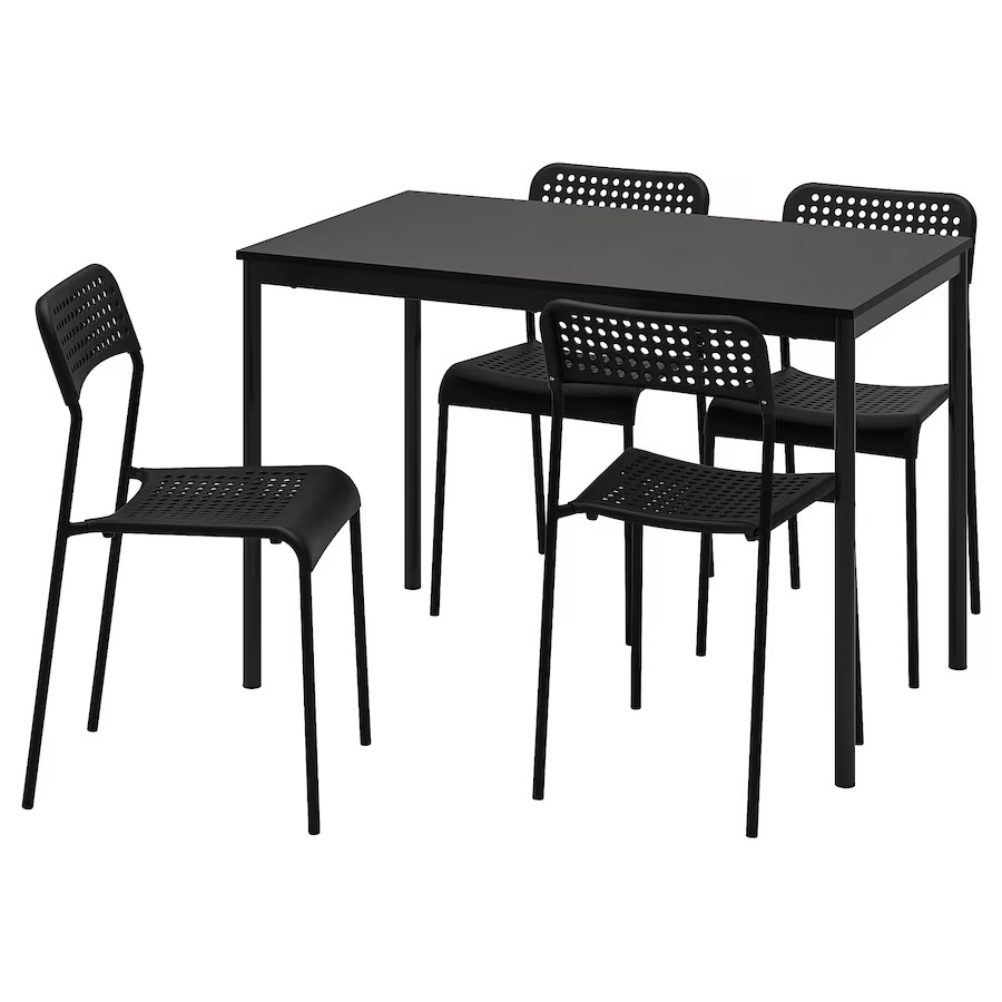 IKEA Sandsberg table + 4x Adde chairs