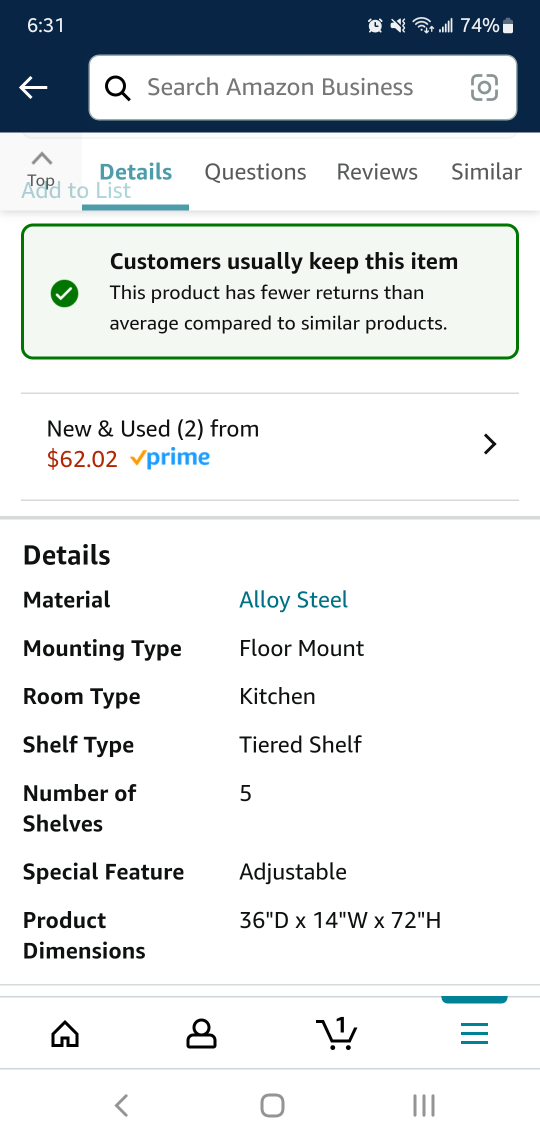 Amazon Basics 5-Shelf Adjustable Heavy Duty Steel Wire Rack - photo 3