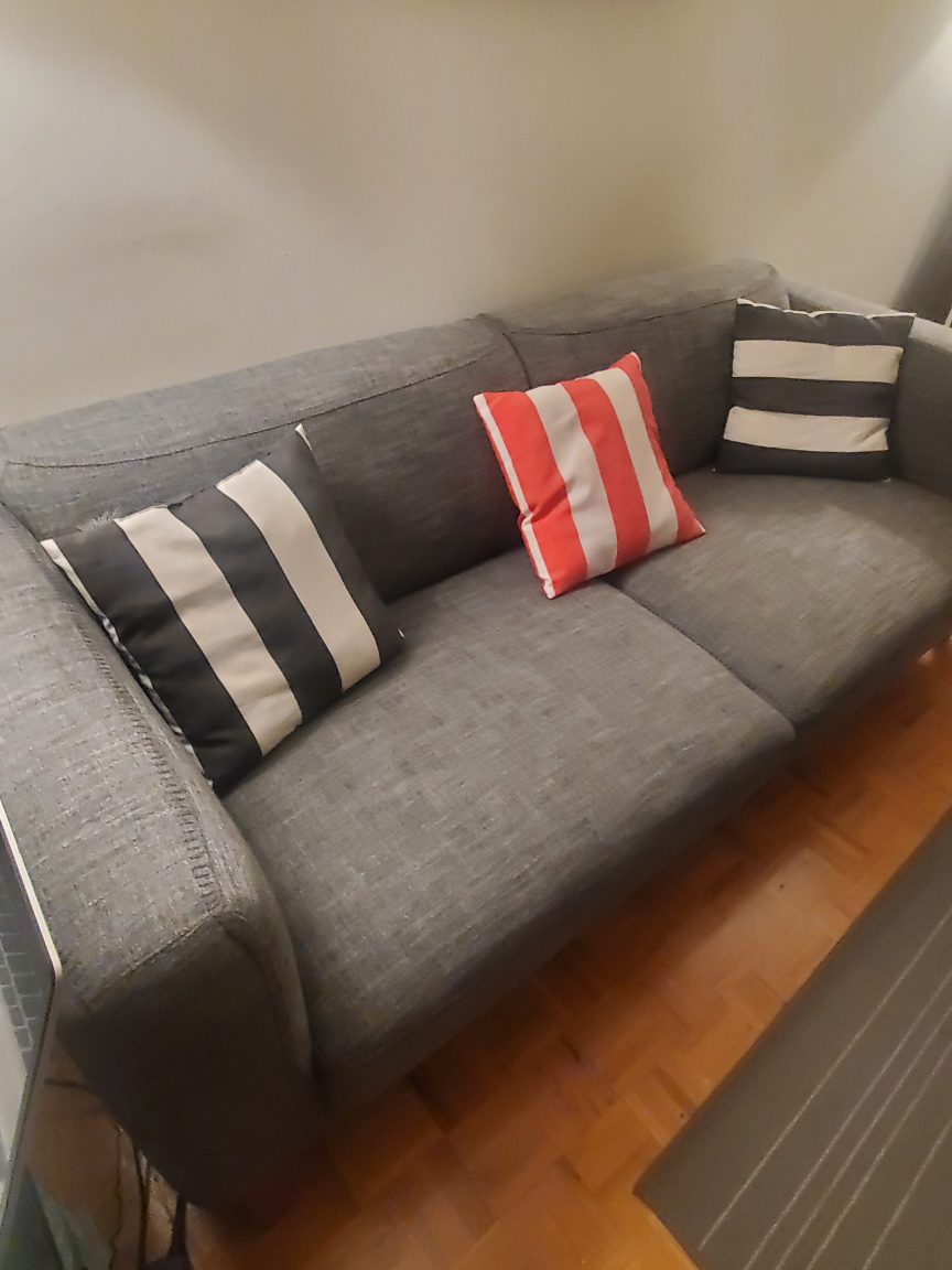 Grey Sofa with Wooden Legs - photo 2