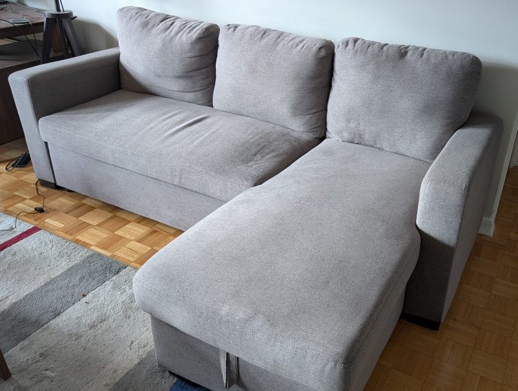 Leon's L shaped couch. Perfect for condos