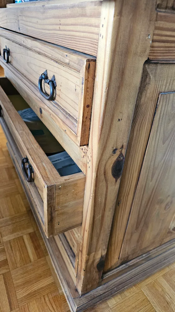 SOLID PINE WOOD! Santa Fe Rustico Armoire image indicator(4)