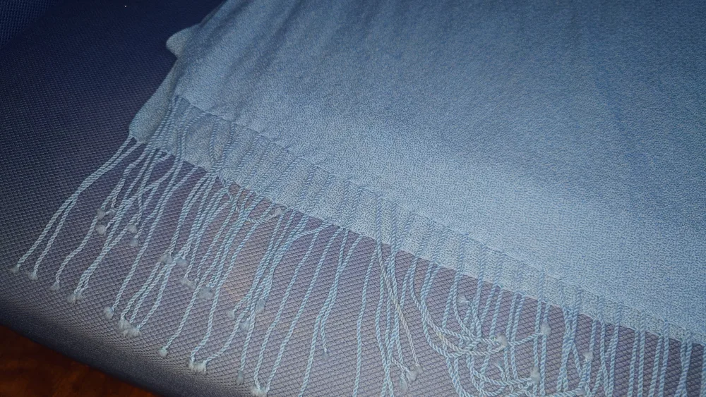 2 Blue Scarves with Fringes image indicator(5)