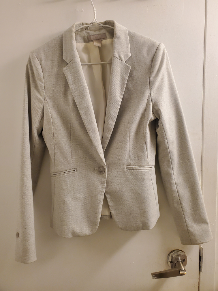 Grey Office Suit Blazer and Pants