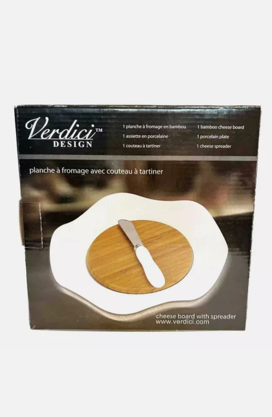 Cheese Board with Spreader and Porcelain Plate image indicator(7)